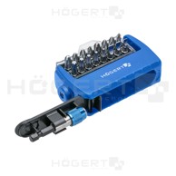 Bit set SLIM, S2 steel + držač magnetni 1/4", 17 kom